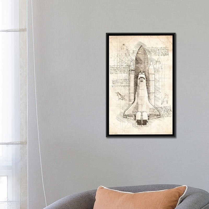 iCanvas "Space Shuttle" by Cornel Vlad Framed Canvas Print