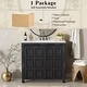 preview thumbnail 16 of 161, GDFStudio - Elysia Wood Bathroom Vanity with Ceramic Sink & Storage Cabinet Organizer