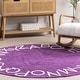preview thumbnail 120 of 136, Nuloom Alphabet SpinClean Washable Round Rug