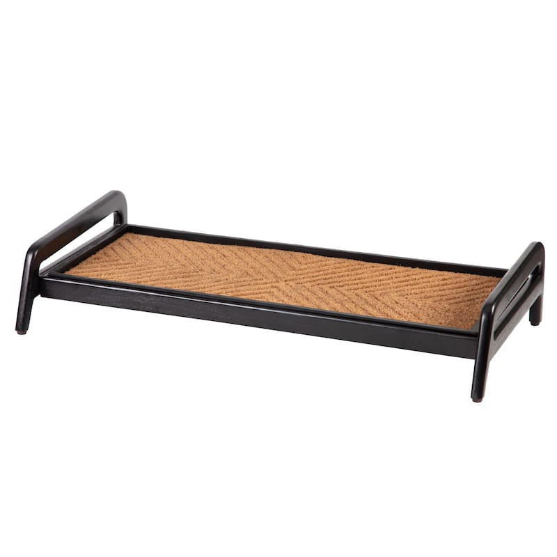 Jani Single-Tier Black Stand 3-Pair Rubber Boot Tray - Arrowhead