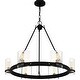 preview thumbnail 3 of 5, Gloucester 6-Light Matte Black Chandelier