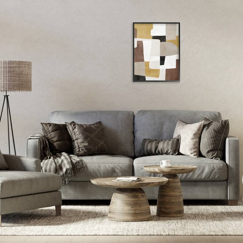 Stupell Funky Boho Geometric Shapes Framed Giclee Art Design By Amber Sterling
