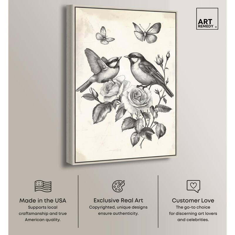Perched Pair II Canvas by Art Remedy