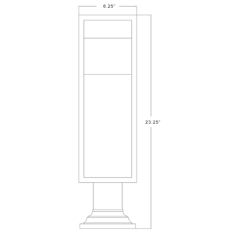 Z-Lite Barwick 23" Tall LED Outdoor Pier Mount Post Light