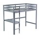 preview thumbnail 15 of 53, Loft Pine Wood Bed Frame with Safety Guardrail,Built-In Desk,Ladder,Twin Size