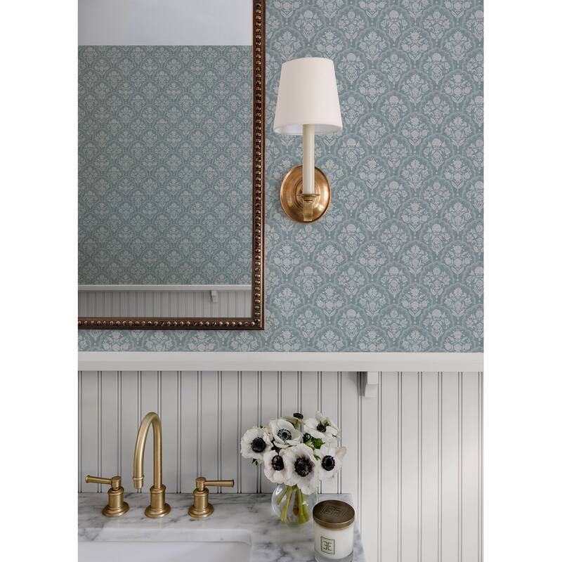 Frances Blue Fishscale Wallpaper