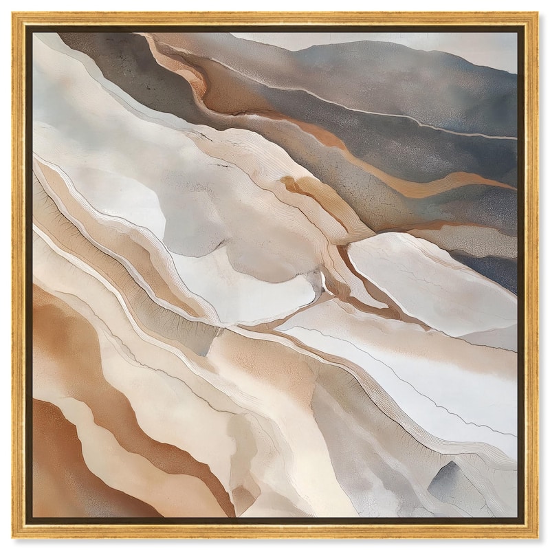 Earthen Flow Canvas by Art Remedy - 12" x 12" - Gold