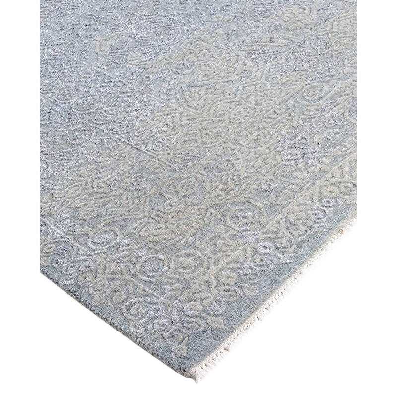 Ikat One-of-a-Kind Hand-Knotted Area Rug, Gray - 8' 0" x 9' 8"