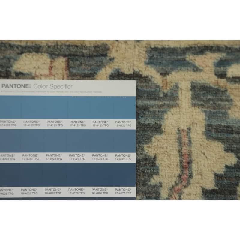 Hand Knotted Traditional Wool Beige Geometric Area Rug - 9' 9'' X 8' 3''