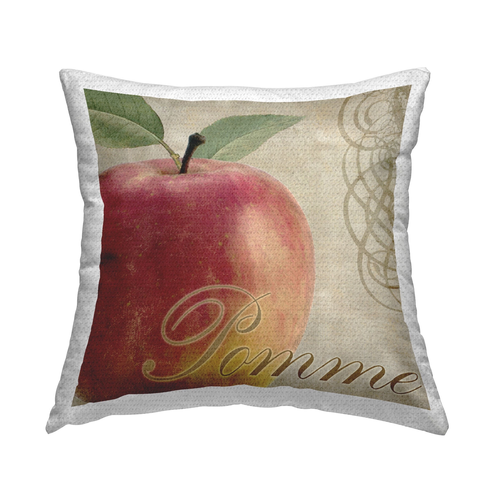 Stupell Vintage French Apple Printed Outdoor Throw Pillow Design by Sasha