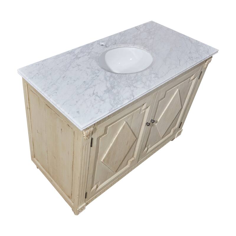 Reclaimed Pine Single Carved Vanity
