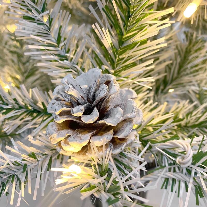 Pre-lit Xmas Tree Artificial Christmas 4-Piece Set