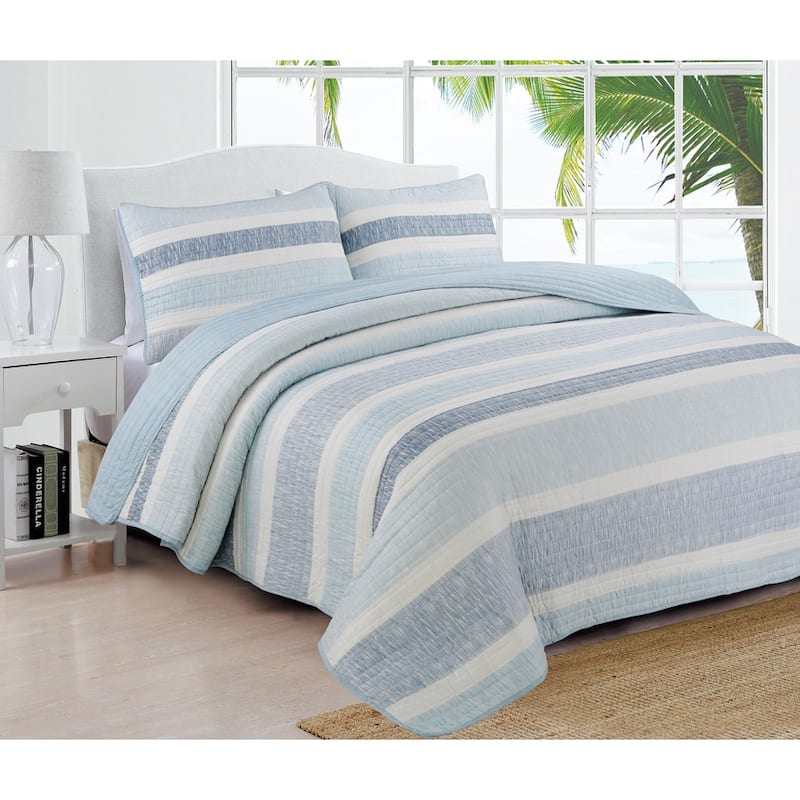 Estate Collection Delray Striped Quilt Set On Sale Bed Bath