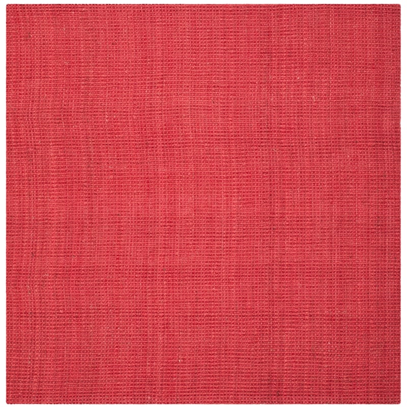 SAFAVIEH Handmade Natural Fiber Bariaa Jute Rug - 4' Square - Red