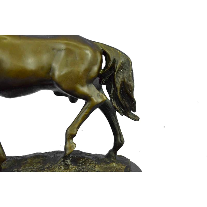 Natural Free Arabian Horse Barn Racing Race Sculpture Marble Base Figurine Statu
