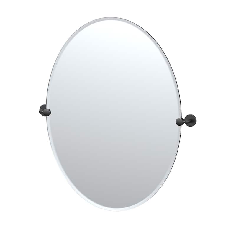 Gatco 5559LG Sky 32" x 27-7/8" Contemporary Oval Frameless Bathroom - Matte Black