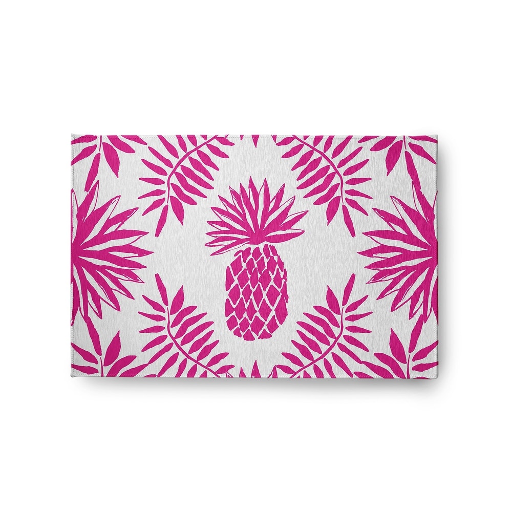 Pineapple Leaves Spring Chenille Indoor/Outdoor Rug