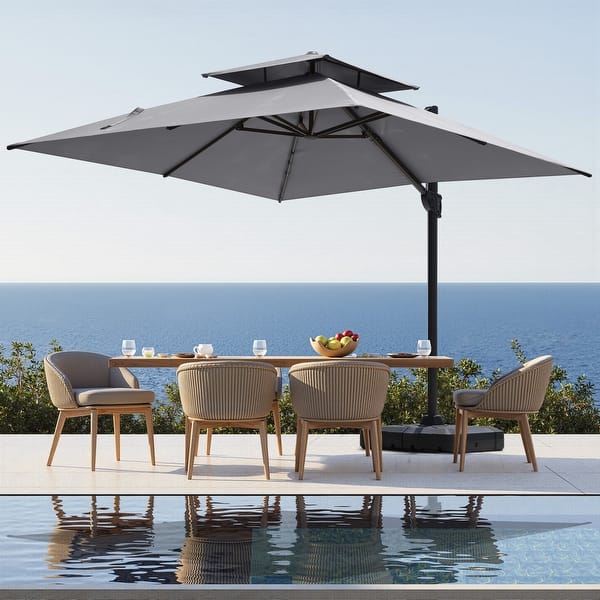 fiberglass patio umbrella 7.5 Diameter Fiberglass Patio Umbrella w 8-Panel Cover