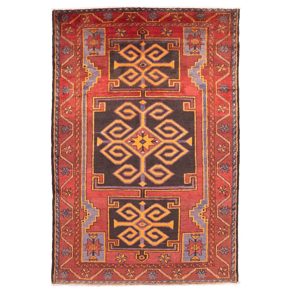 ECARPETGALLERY Hand-knotted Konya Anatolian Red Wool Rug - 5'0 x 7'5