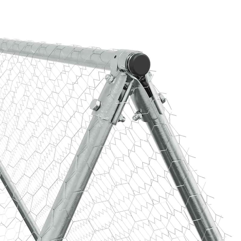 vidaXL Chicken Cage Silver 39.4"/78.7"/157.5"x39.4"x74.8" Galvanized Steel
