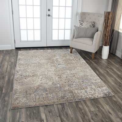 Alora Decor Venice Neutral Beige, Grey, and Taupe Abstract Rug