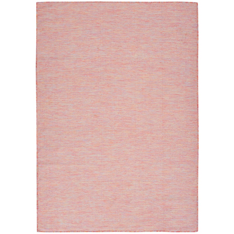 Nourison Selerno Indoor/Outdoor Solid Area Rug - 4'x6' - Rainbow