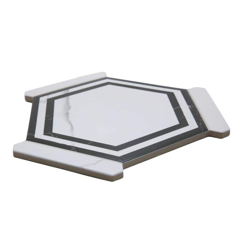 Kykuit 8.6x9.8 Satin Porcelain Hexagon Tile - Floor, Wall, Backsplash