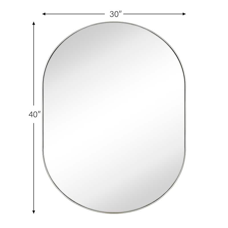 TEHOME Javeion Oval Large Metal framed Wall Mirror