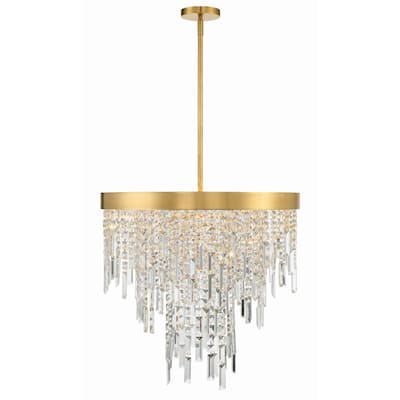 Winfield 6 Light Antique Gold Chandelier - 24"W x 24"H x 24"D