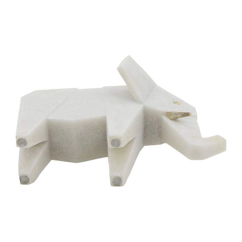 Sagebrook Home Your Space 11-inch Andora Elephant Statuary in White Resin - 11" x 6" x 7"