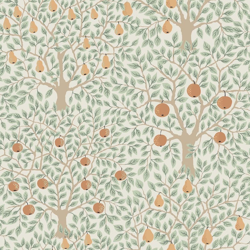Woodland, Pomona Multicolor Fruit Tree, 33 FT. L x 20.5In. W Wallpaper Roll