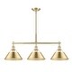 preview thumbnail 1 of 0, Yep by Golden Lighting Orwell 3-light Island Light in Brushed Champagne Brass - Gold