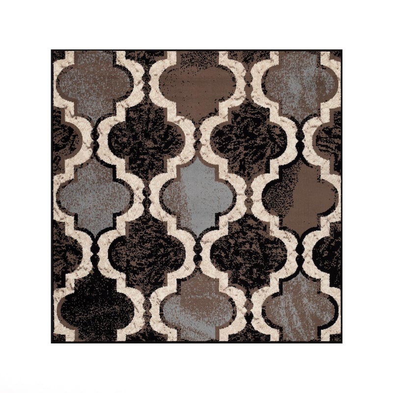 Superior Viking Contemporary Geometric Trellis Indoor Runner or Area Rug