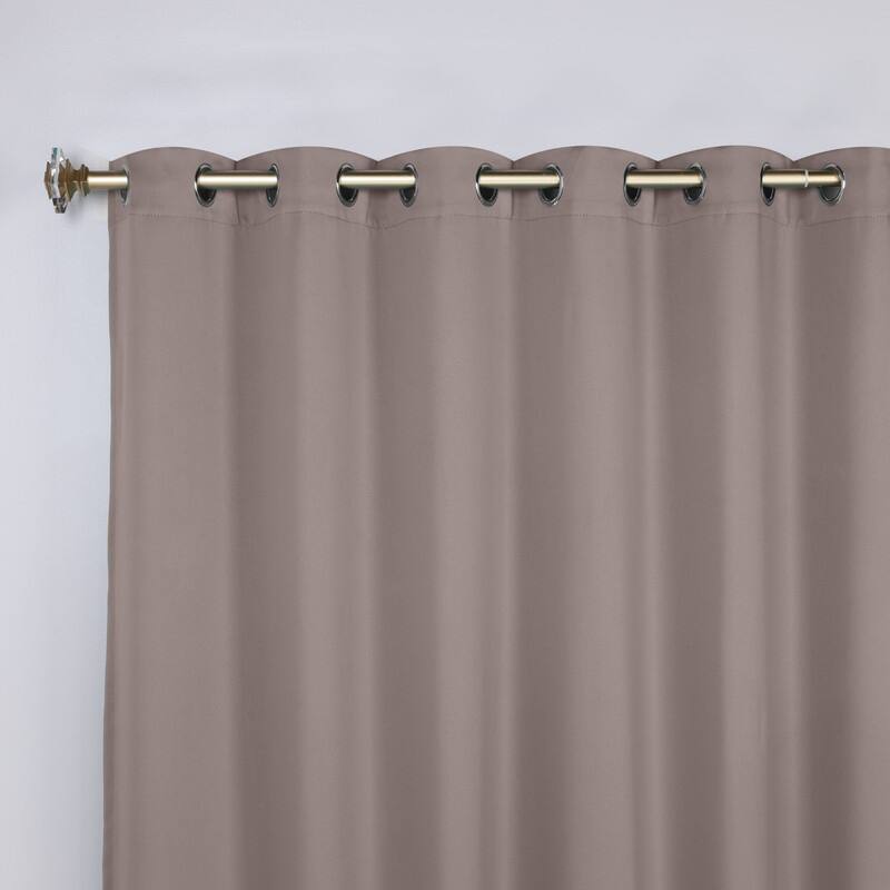 Superior Solid Machine Washable Room Darkening Grommet Blackout Curtains, Set of 2