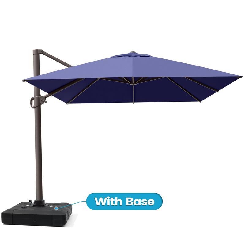 10x12.5 FT Outdoor Patio Cantilever Umbrella with Base
