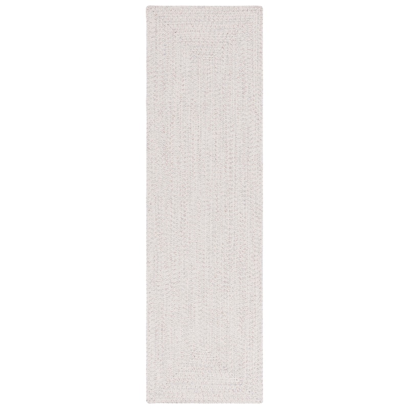 SAFAVIEH Handmade Braided Sakineh Casual Rug - Ivory/Light Grey - 2'3" x 8'