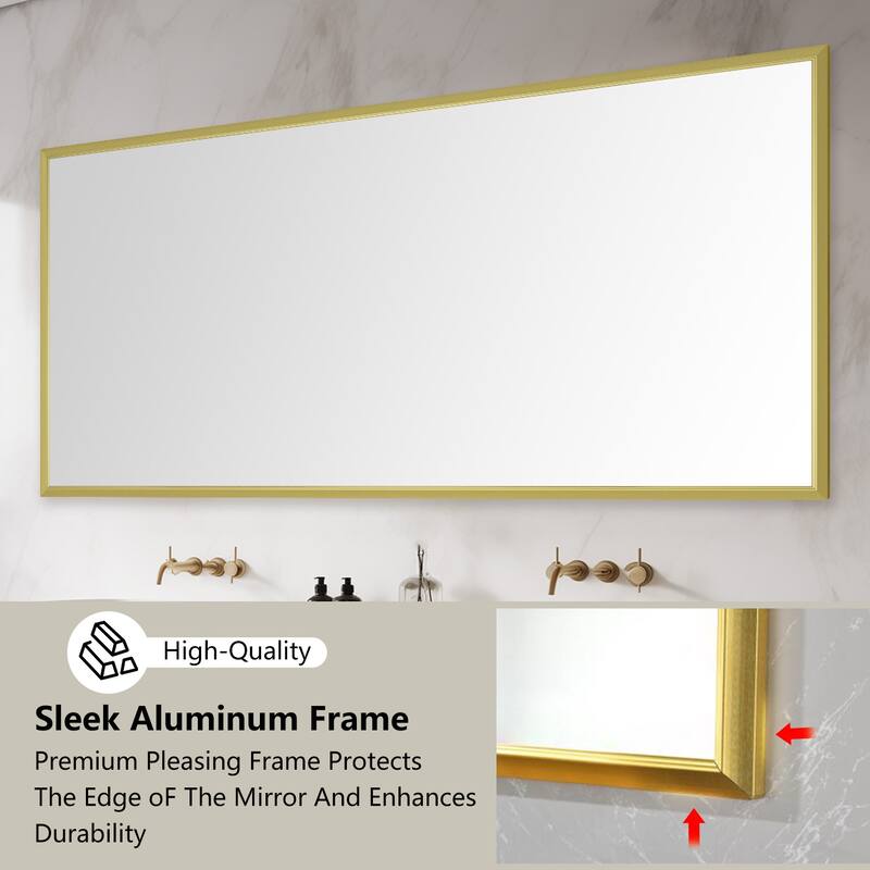 Metal Framed Bathroom Mirror for Wall,Rectangle Bathroom Vanity Mirror ...