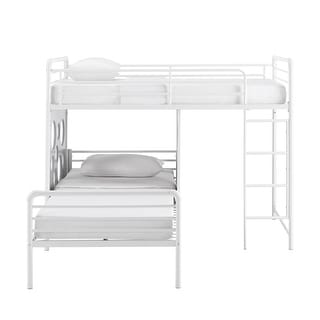 Modern Geo Cutout Colorful Twin L-Shaped Bunk Bed