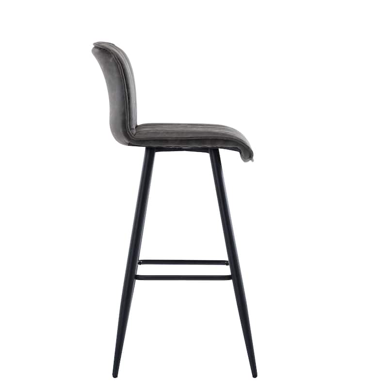 Porthos Home Jada Set Of 2 Counter Height Chairs, PU Leather, Armless