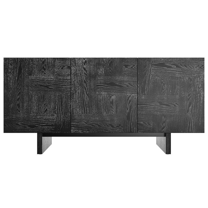Clihome 63'' Storage TV Stand Cabinet with 3 Doors