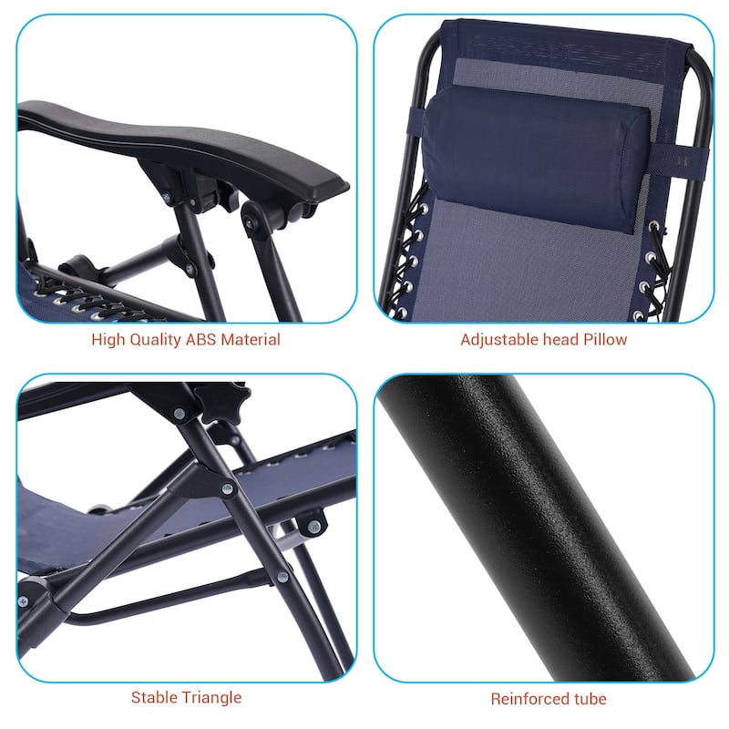 LIVOOSUN Zero Gravity Patio Chairs (Set of 2)