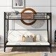 preview thumbnail 12 of 25, Twin-Over-Futon Metal Bunk Bed with Guardrails and Ladder - Versatile 3-in-1 Design, Sturdy Frame, Safety Features