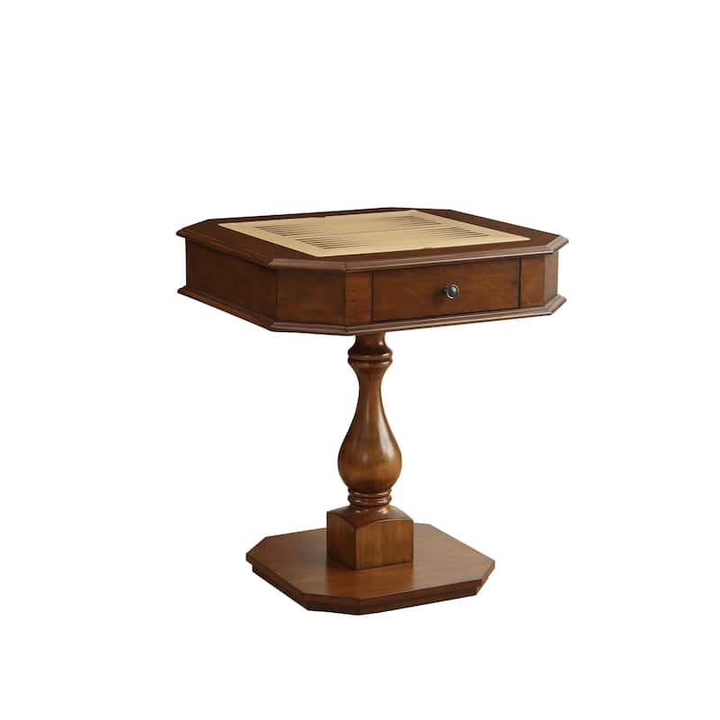 Bishop Cherry Finish Reversible Chess Checker Game Table w/Game Tray (Chess Fingures Not Included)