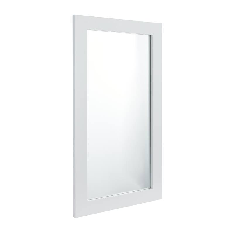 Wooden Rectangular Minimalistic Room Wall Mirror - White or Black - Roche River Decor