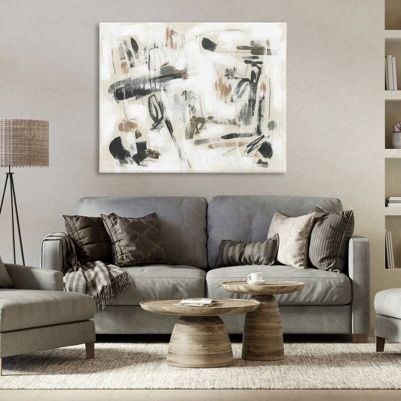 Stupell Subtle Abstract Brush Strokes Canvas Wall Art Design By June Erica Vess