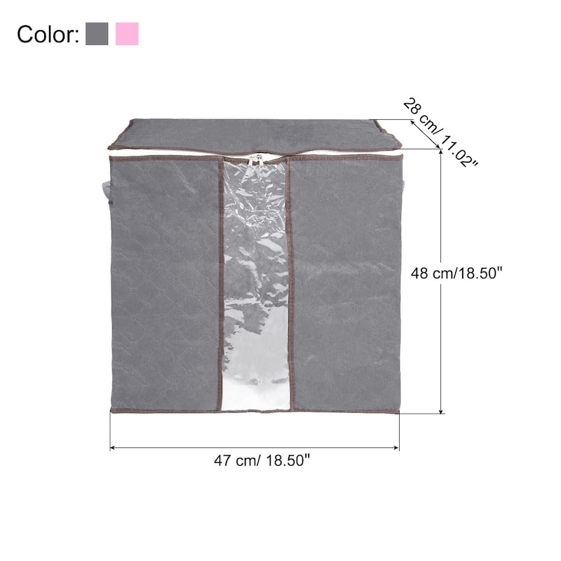 2pcs Foldable Storage Bag Clothes Blanket Closet Storage Box