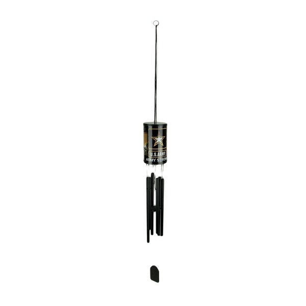 US Army Military License Plate Wind Chime - 30.5 X 3.75 X 3.75 inches