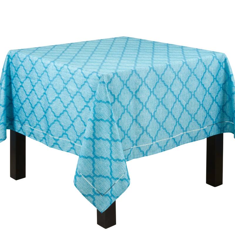 Tablecloth With Laser-Cut Hemstitch Design
