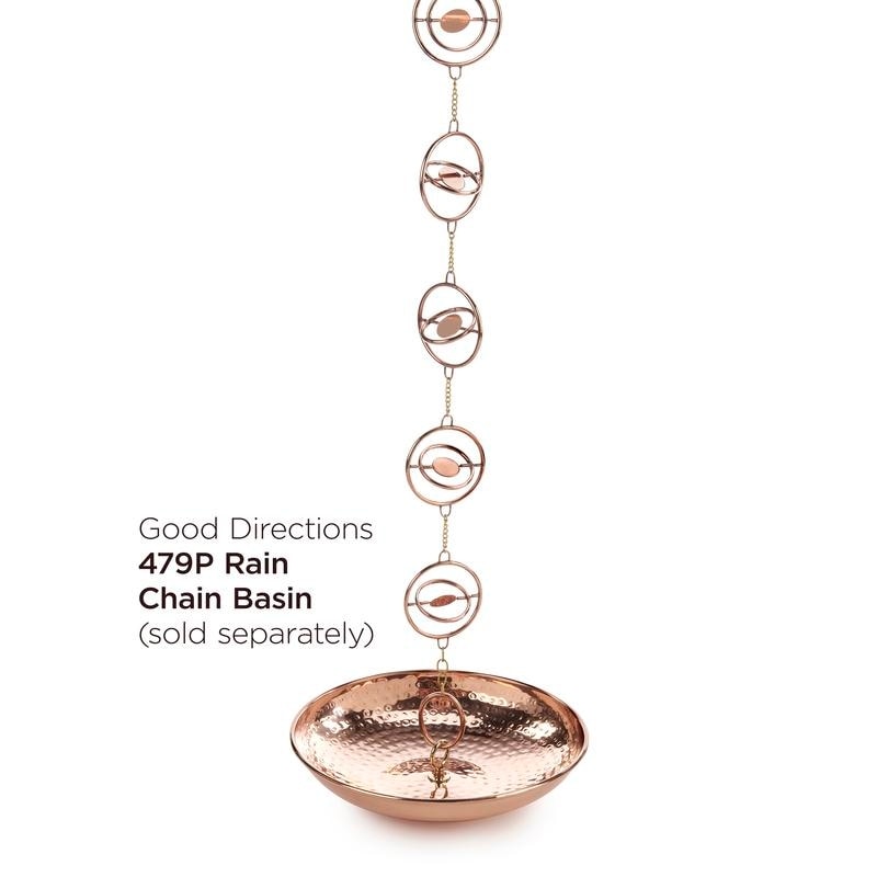 Stellar Pure Copper 8.5 ft. Rain Chain by Good Directions - Image 5