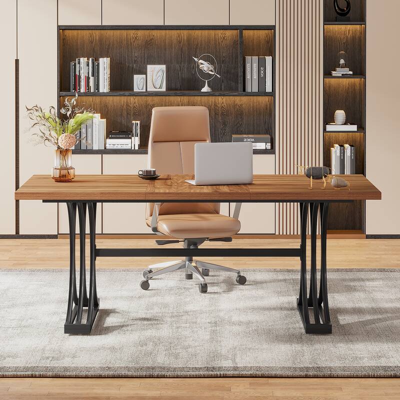 63'' Modern Executive Computer Desk, Large Writing Table for Home